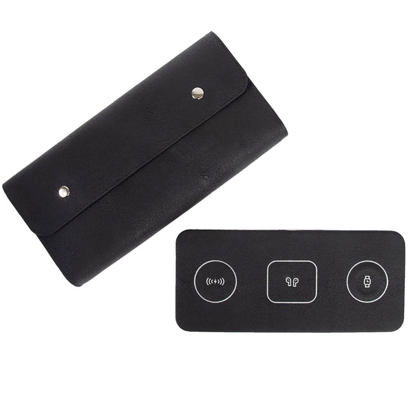 3 in 1 Portable Wireless Fast Charging Pad Black - Home - shop_name