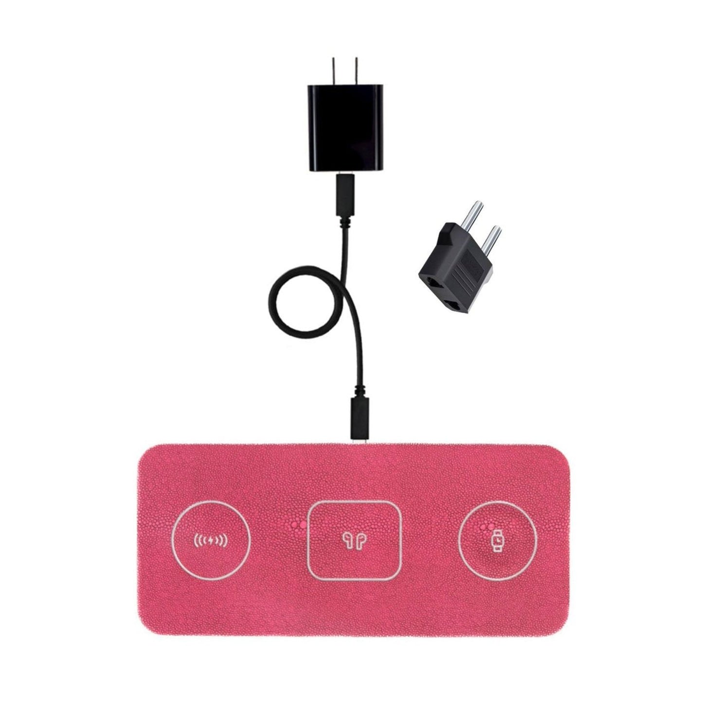 3 in 1 Portable Wireless Fast Charging Pad Red - Home - shop_name