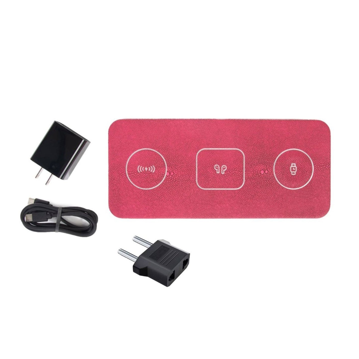 3 in 1 Portable Wireless Fast Charging Pad Red - Home - shop_name