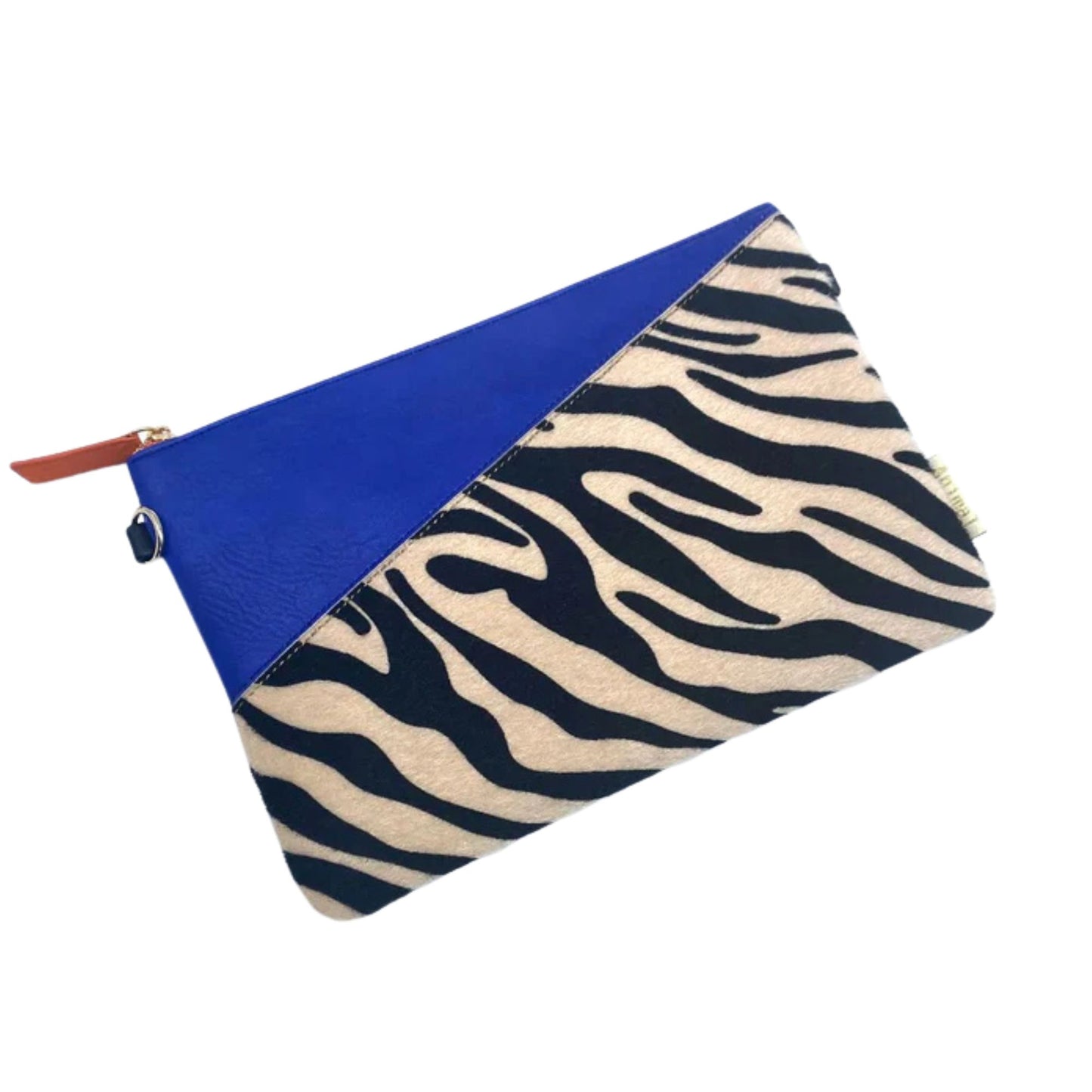 Animal Print Blue Zebra Print Clutch