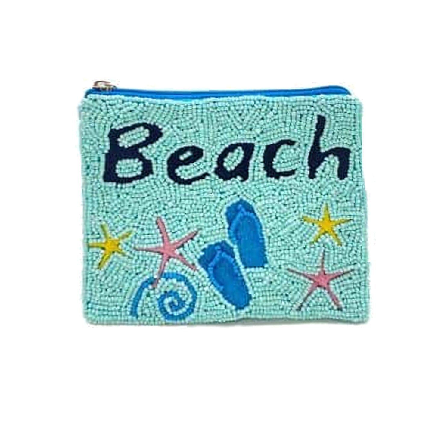 Pochette à monnaie en perles de plage