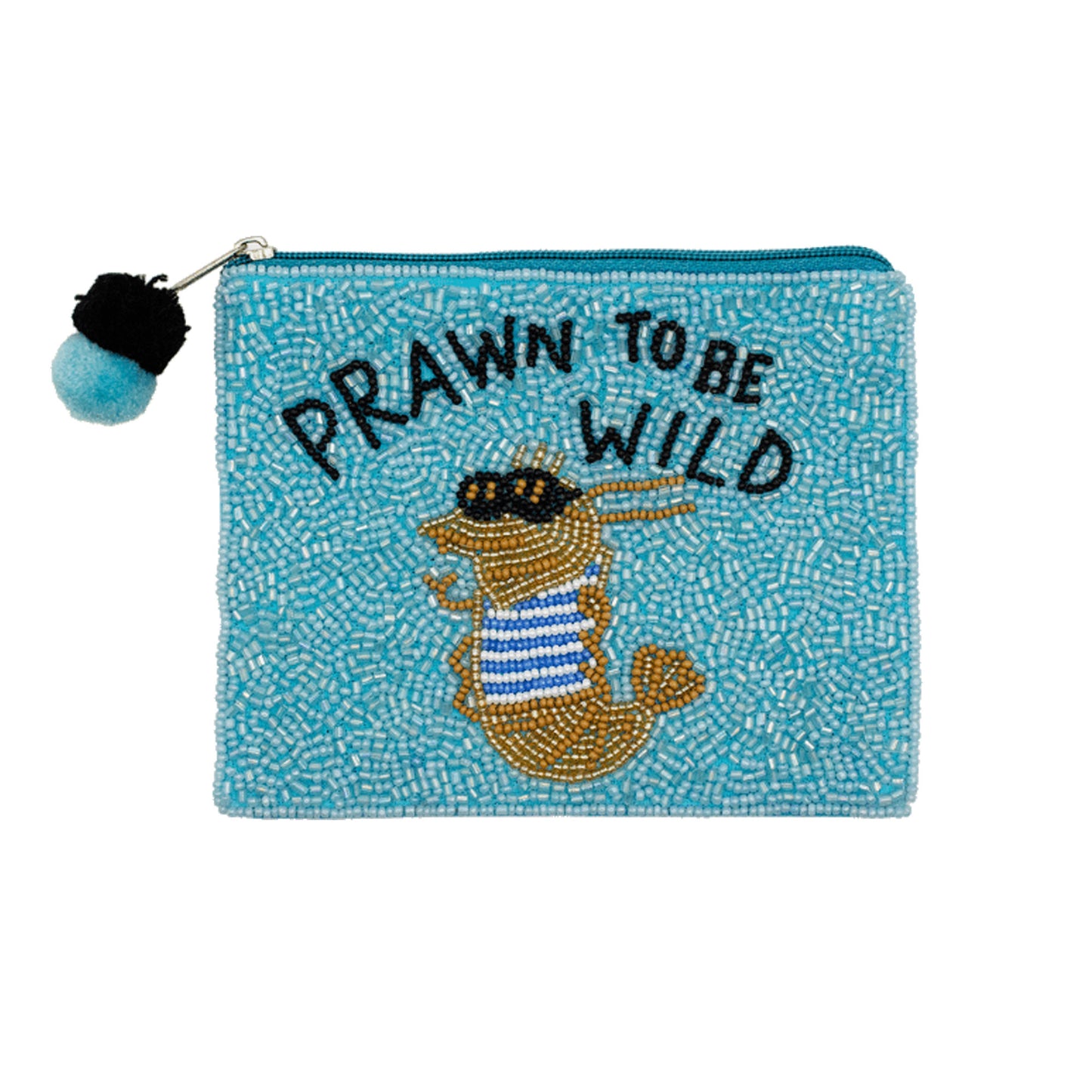 Prawn to be wild Beaded Pouch