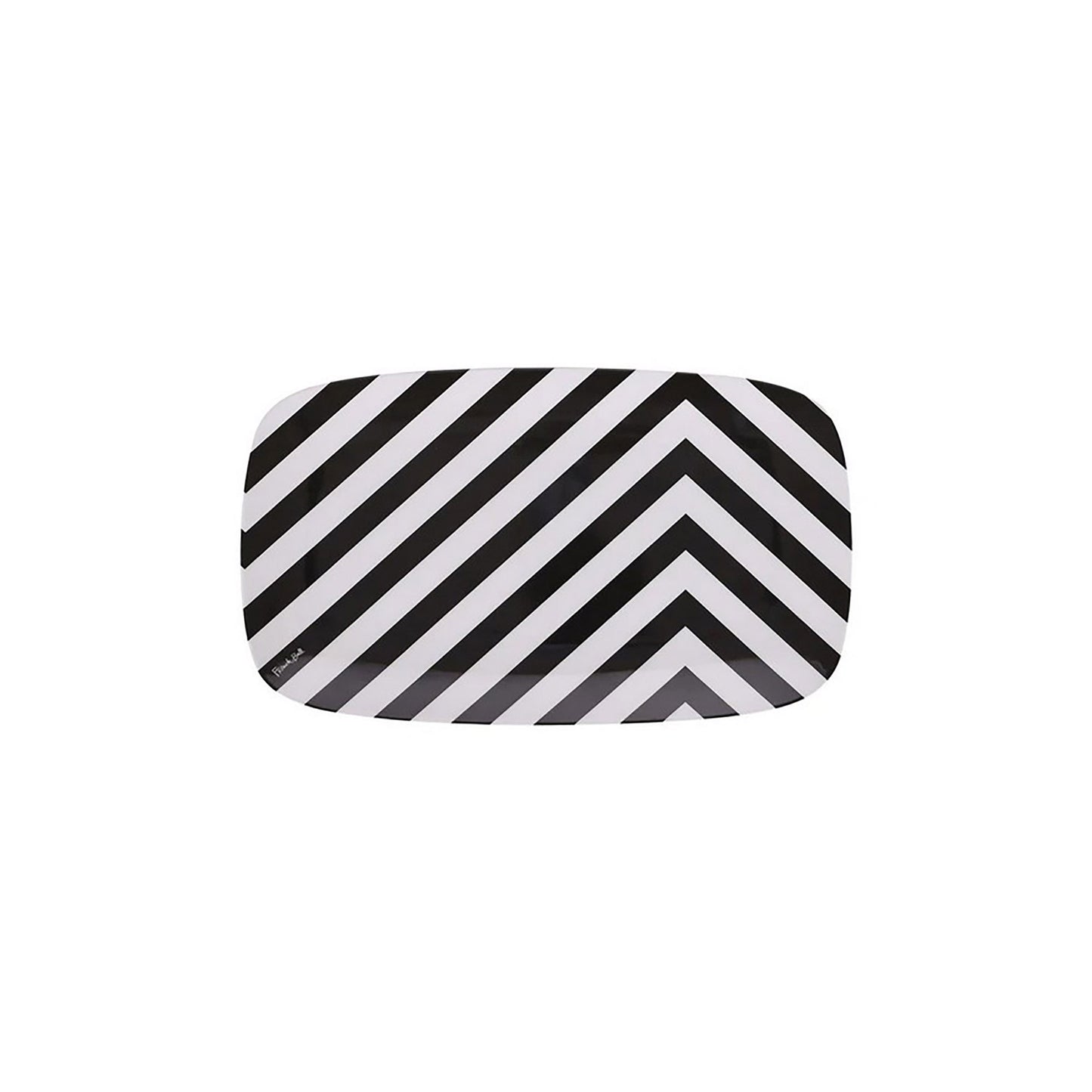 Black & White 19" Rectangular Platter