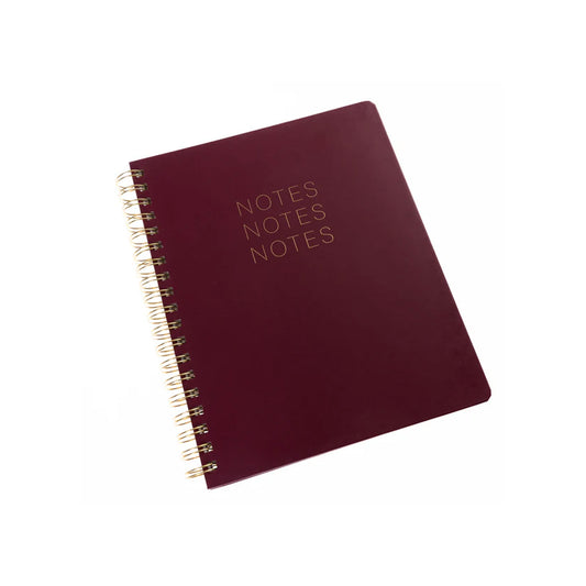 Burgundy 8x10 Hardbound Spiral Notebook