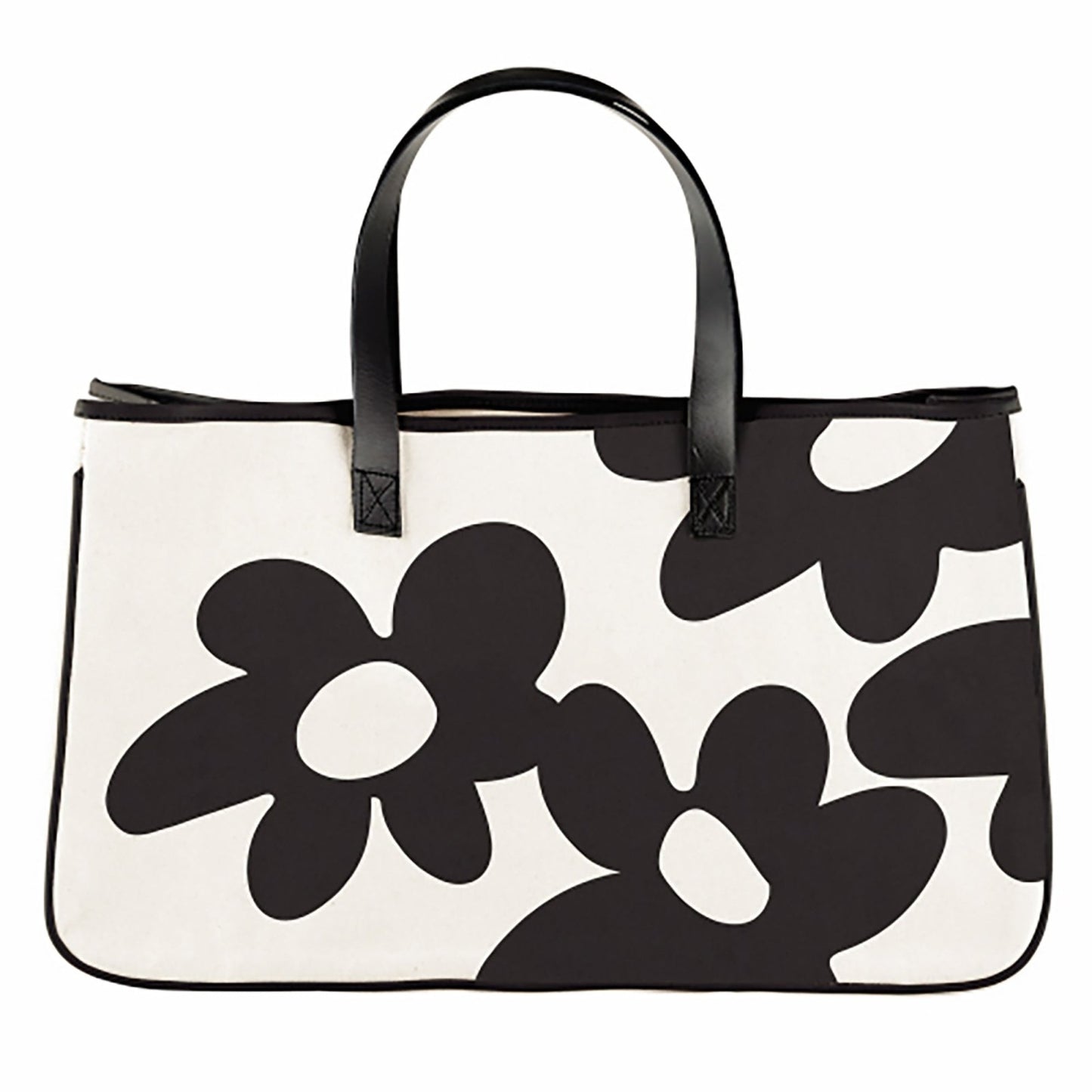 Canvas Tote - Flowers Black - For Her - shop_name