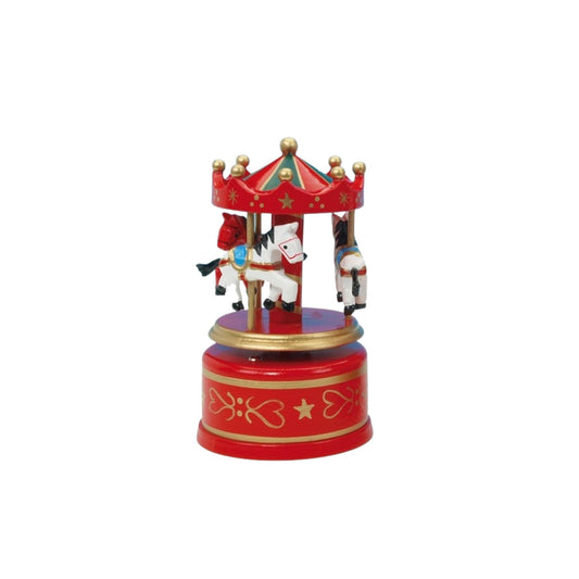 Carrousel en bois, rouge/vert, 210 mm