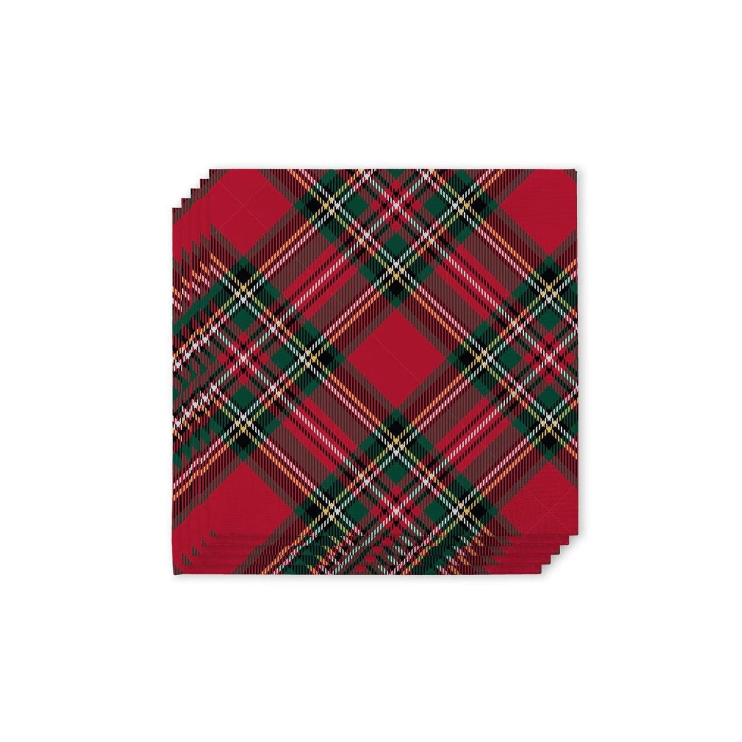 Christmas Plaid Cocktail Napkins - shop_name