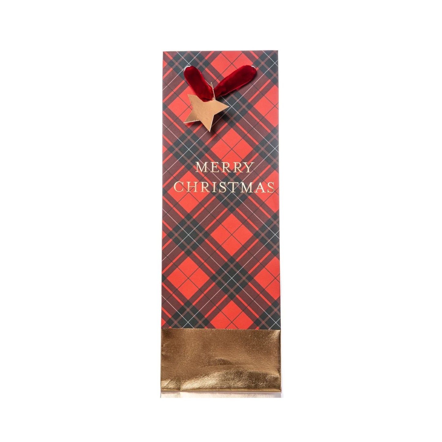 Plaid Wine Gift Bag