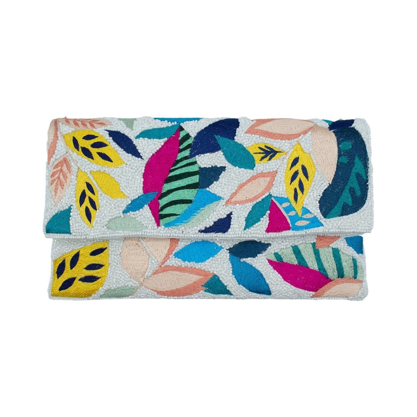 Colorful Leaf Beaded Clutch - For Her - shop_name