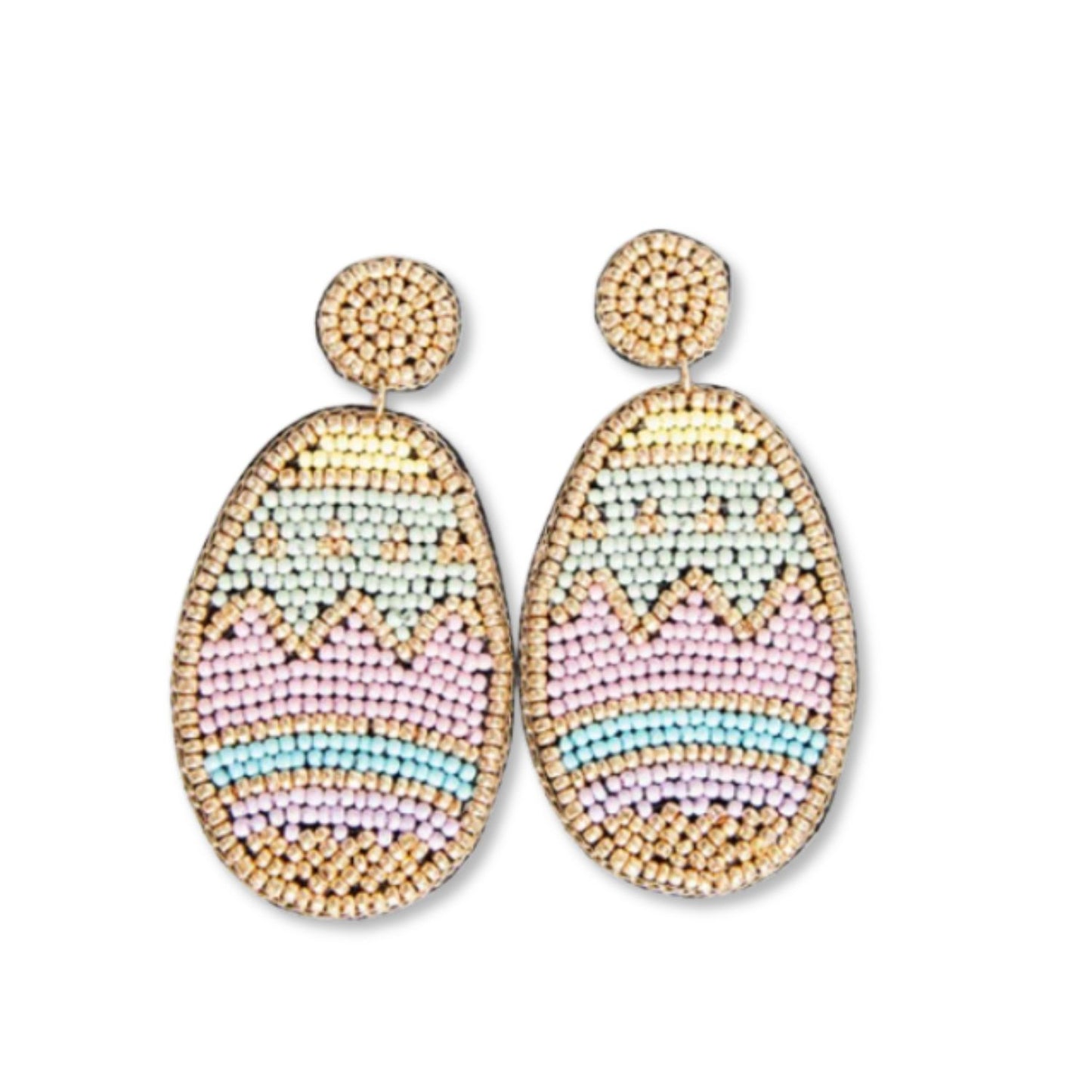 Easter Beaded Egg Earrings