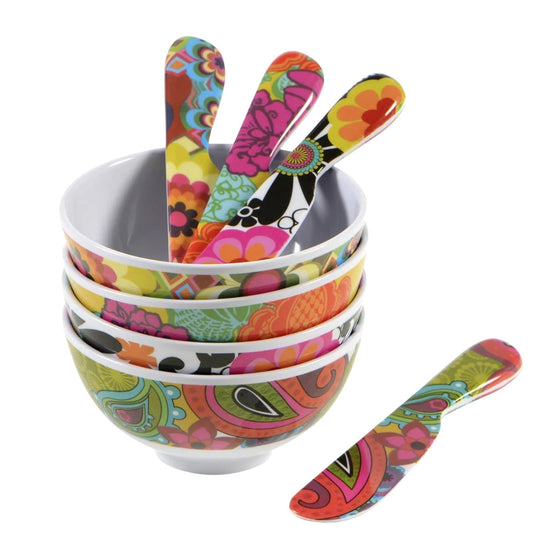 Floral Mini Bowl, 4 - Piece Set - Living - shop_name