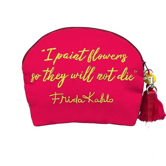 Frida Kahlo Embroidered Make Up Bag - For Her - shop_name