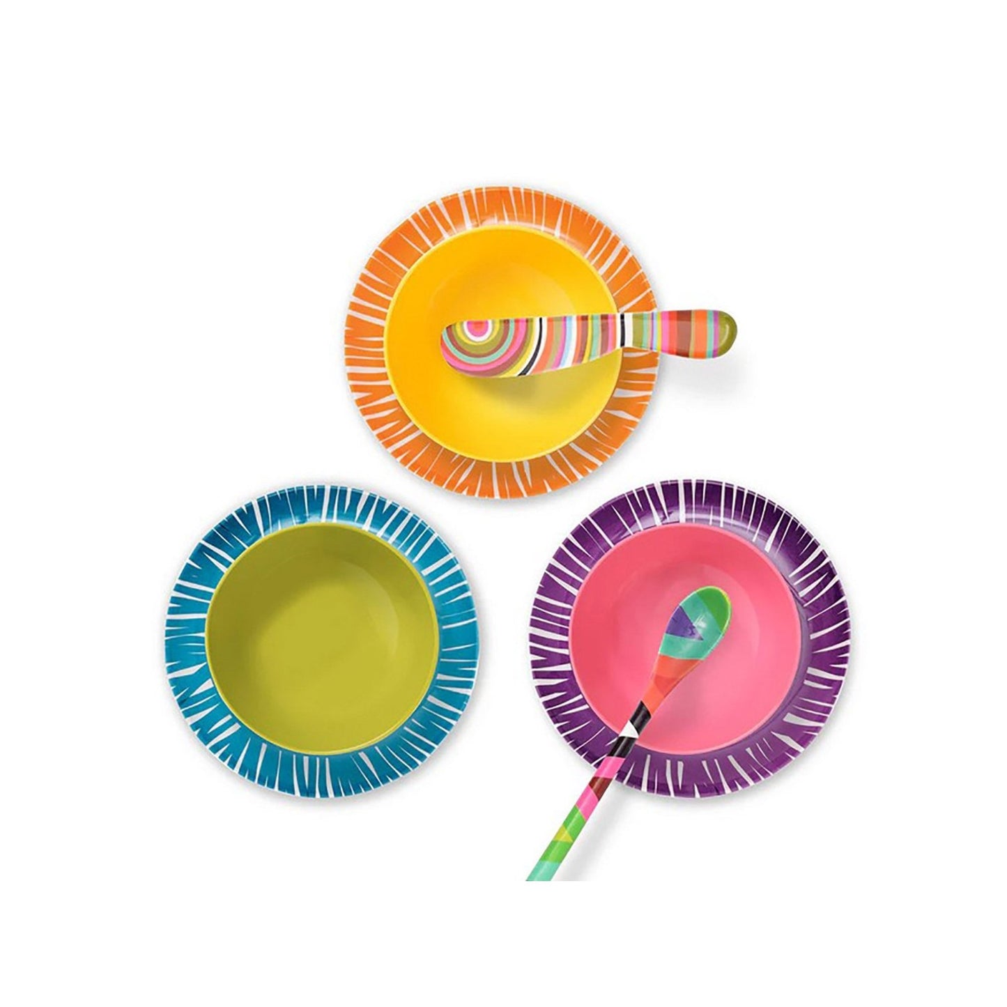 Fringe Appetizer Plate Set - 6 - piece - Living - shop_name