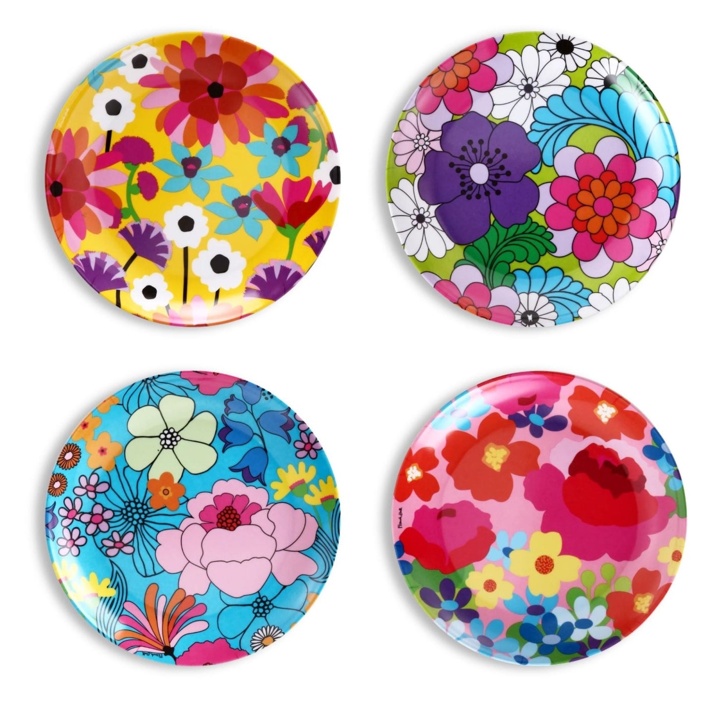 Garden Florals 11" Dinner Plate Gift Box Set of 4 - Living - shop_name