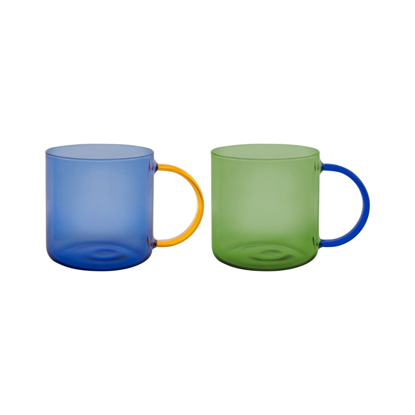 Glass mugs 'Fred' rose - yellow, set of 2 - shop_name