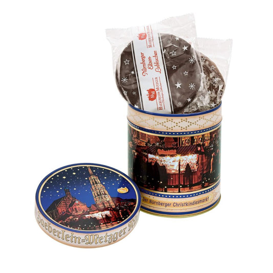 Boîte cadeau historique de Nuremberg – remplie de Lebkuchen Elisen