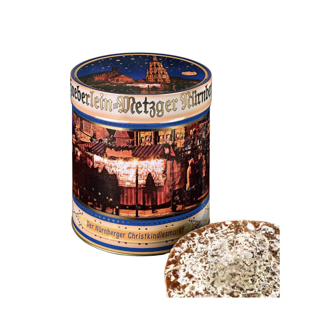 Historic Nuremberg Gift Tin – filled with Elisen Lebkuchen