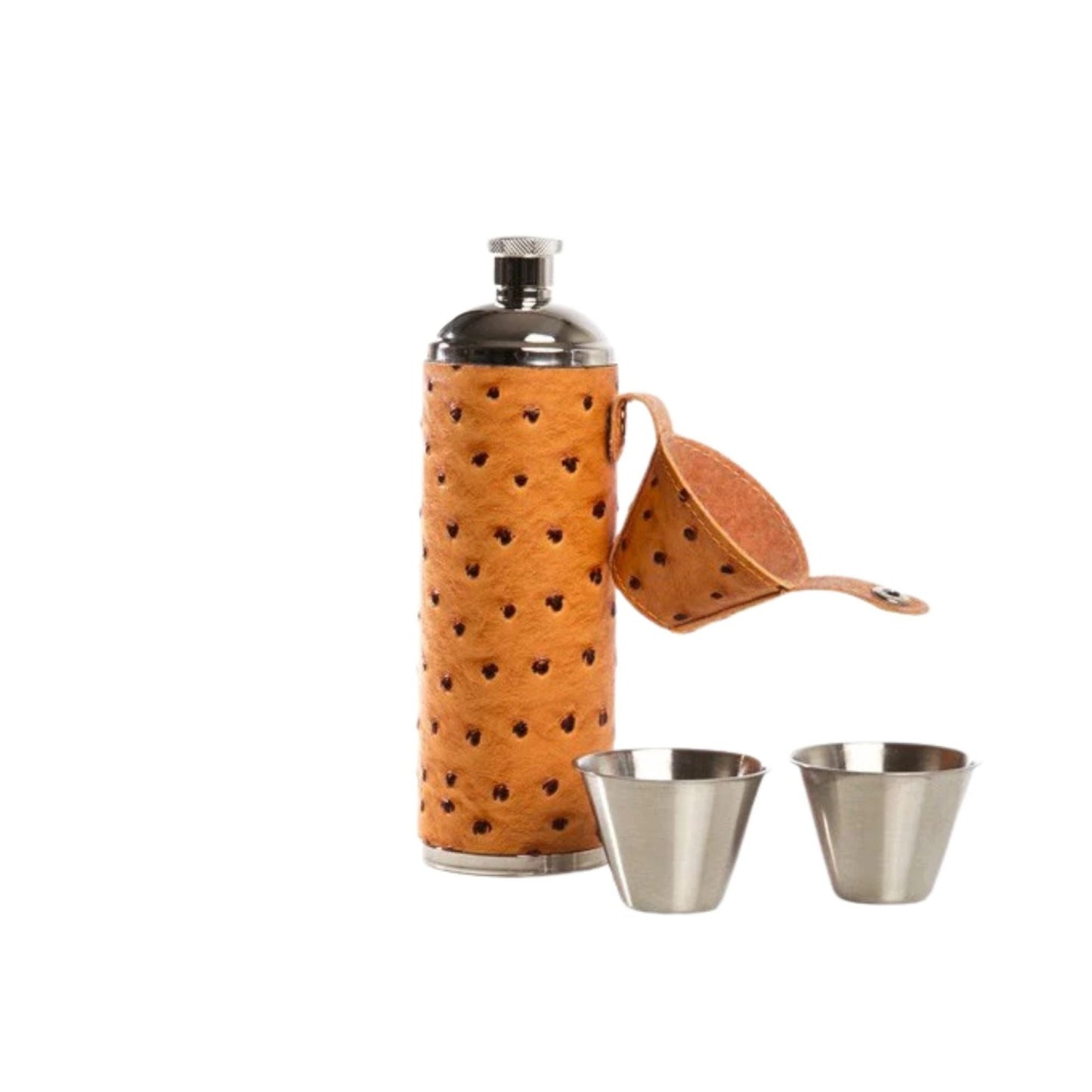 Hunters Flask Blue Ostrich - For Him - shop_name