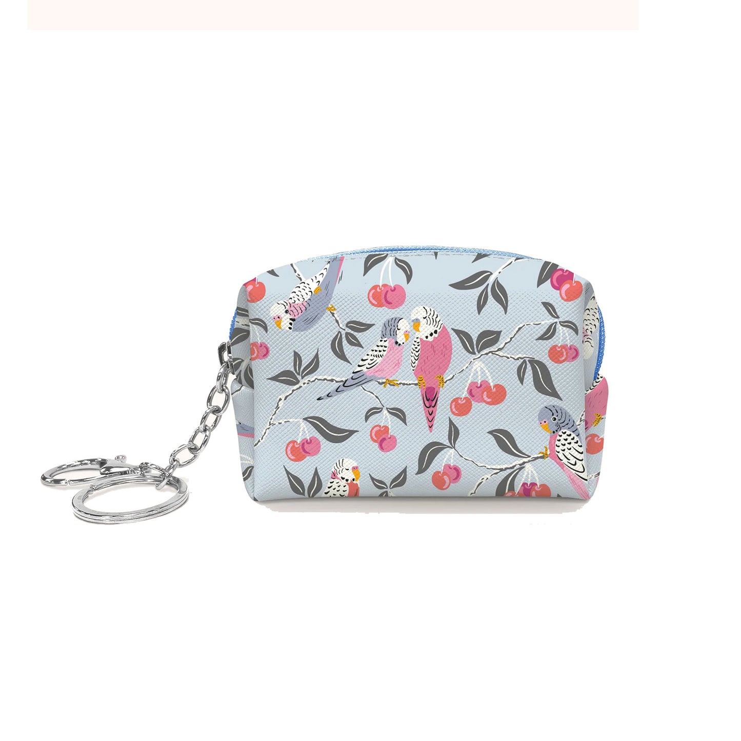 Key Chain Pouch - Birds in the Cherry Tree