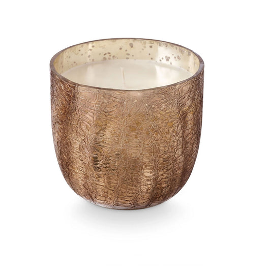 Large Boxed Crackle Glass Candle Woodfire - Candle - shop_name