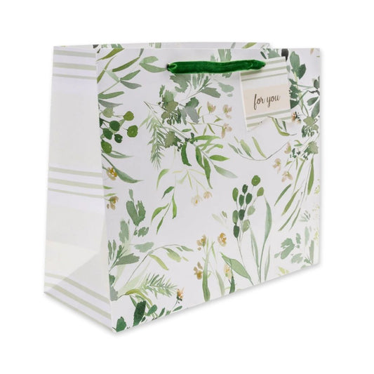 Green Floral Large Gift Bag