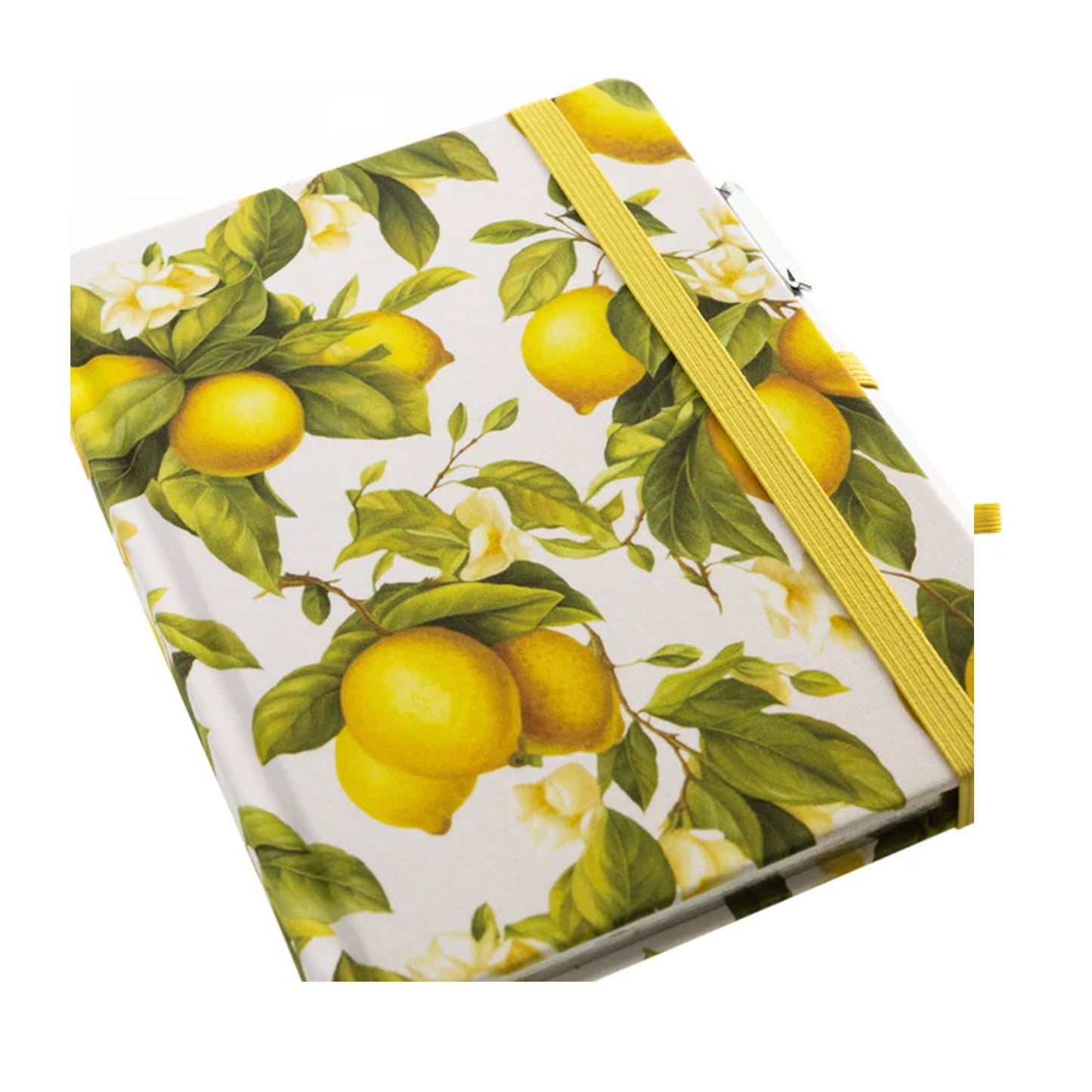 Citron Fabric-Bound Journal with Pen 6x8
