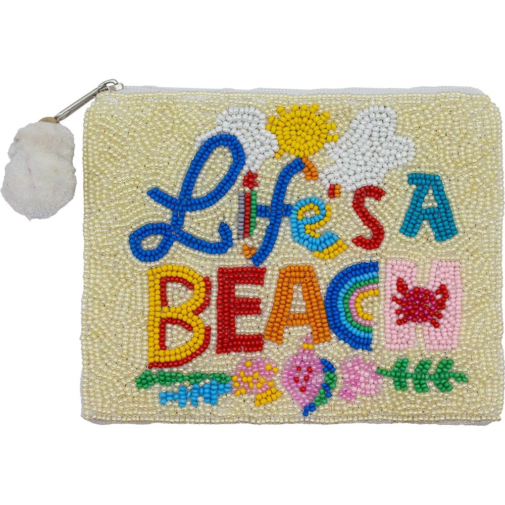 Life’s a Beach Beaded Coin Pouch - For Her - shop_name