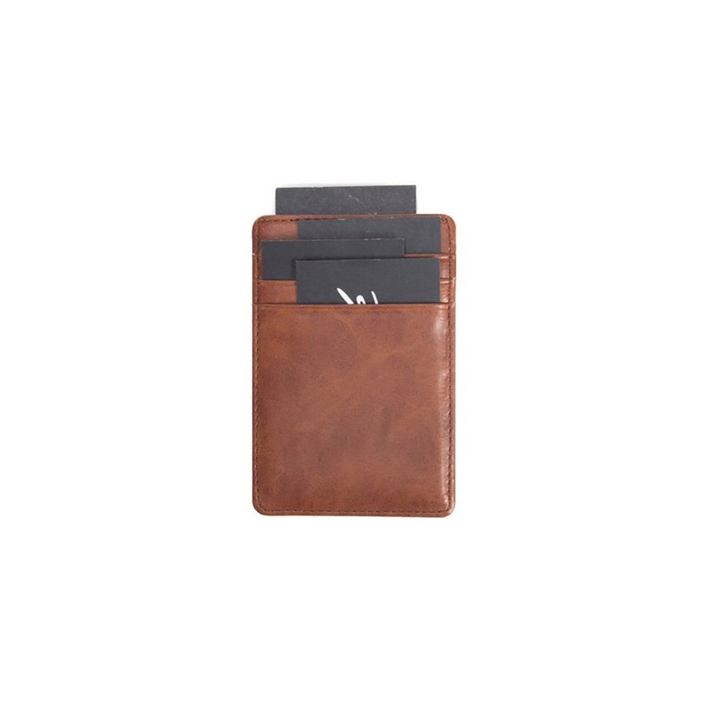 Magnetic Money Clip & Card Case Brown - For Him - shop_name