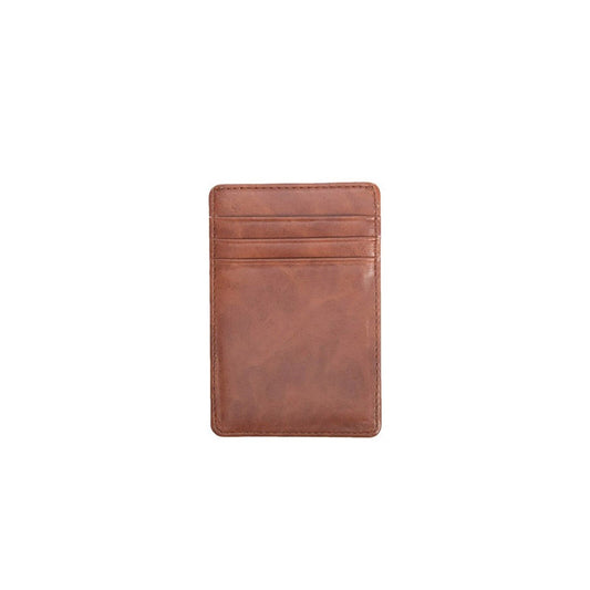 Magnetic Money Clip & Card Case Brown - For Him - shop_name