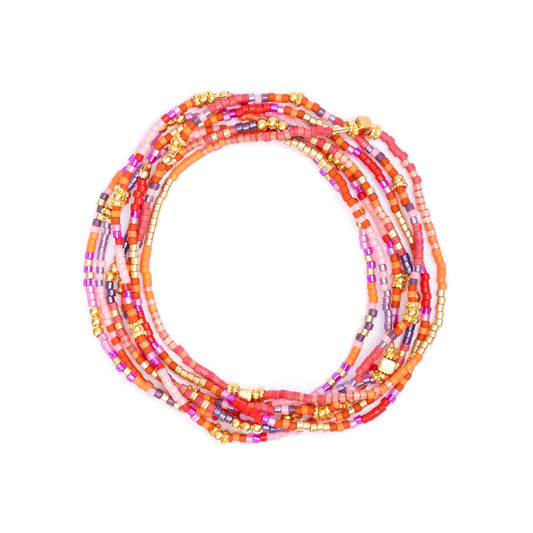 Set of 7 Miyuki Beaded Stretch Bracelets