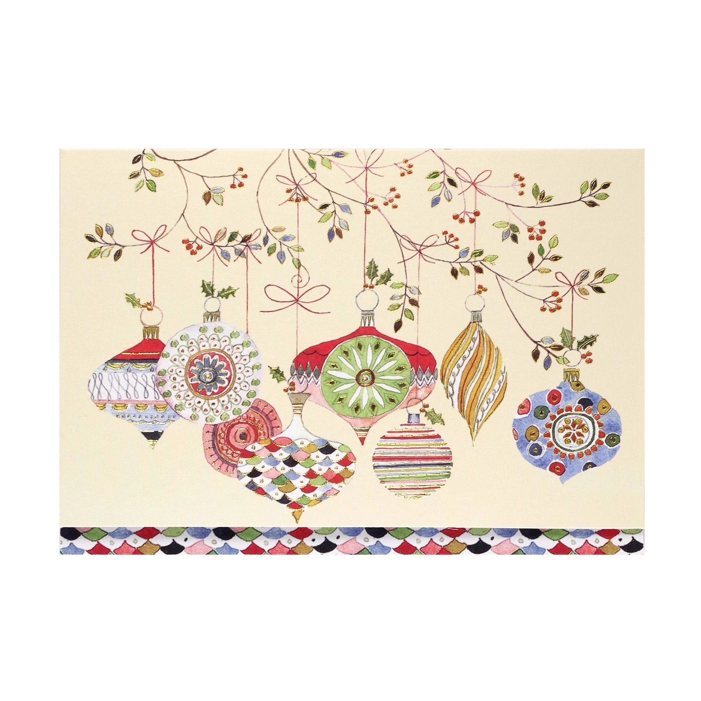 Watercolor Ornaments Holiday Cards