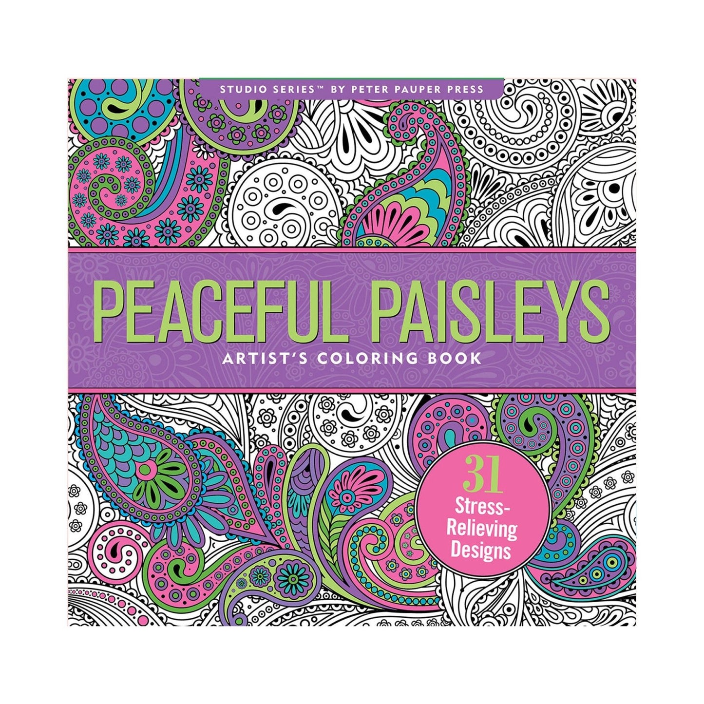 Peaceful Paisleys Artist's Coloring Book - Papergoods - shop_name