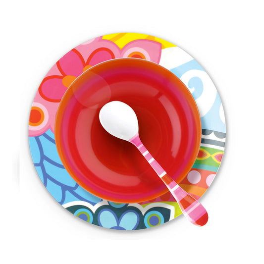 Bol de pâtes rose ombré