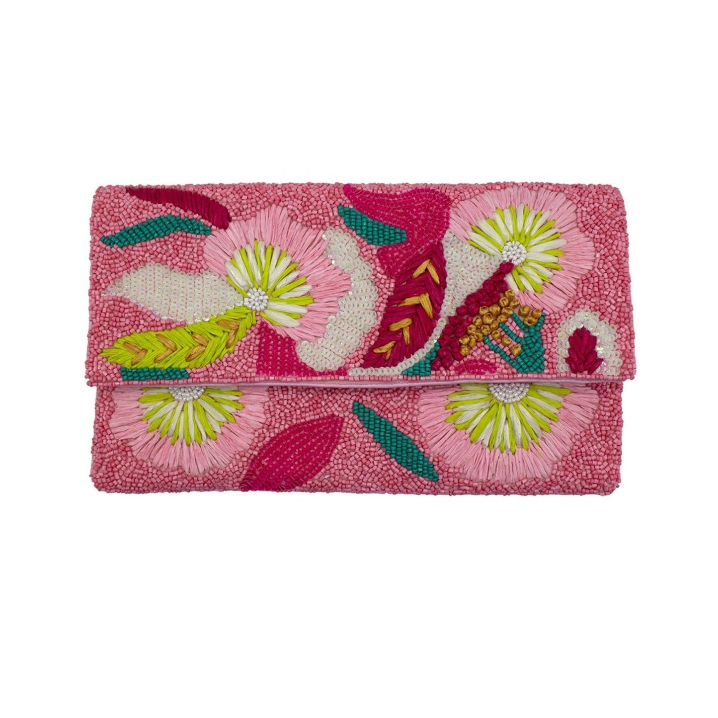 Raffia Floral Beaded Clutch - For Her - shop_name