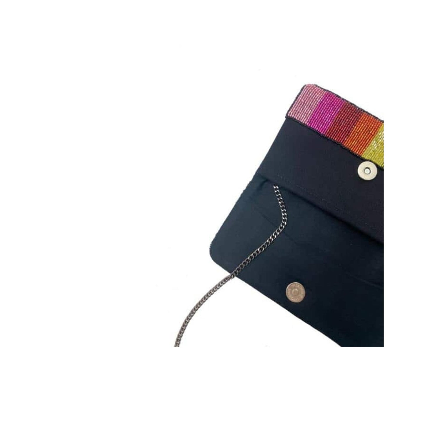 Rainbow Striped Beaded Mini Clutch - For Her - shop_name