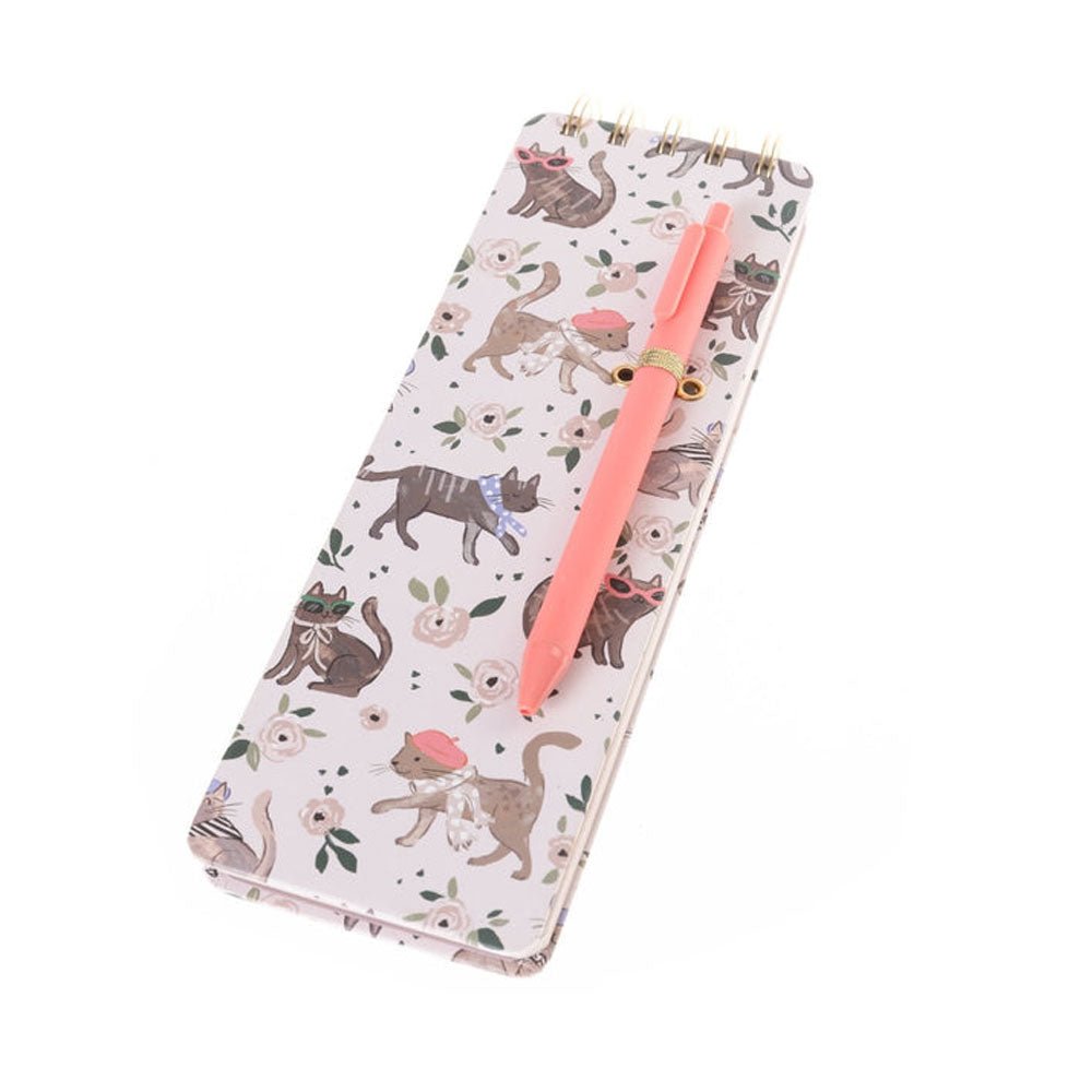 Reporter Notepad with Pen - Elegant Cats - Papergoods - shop_name