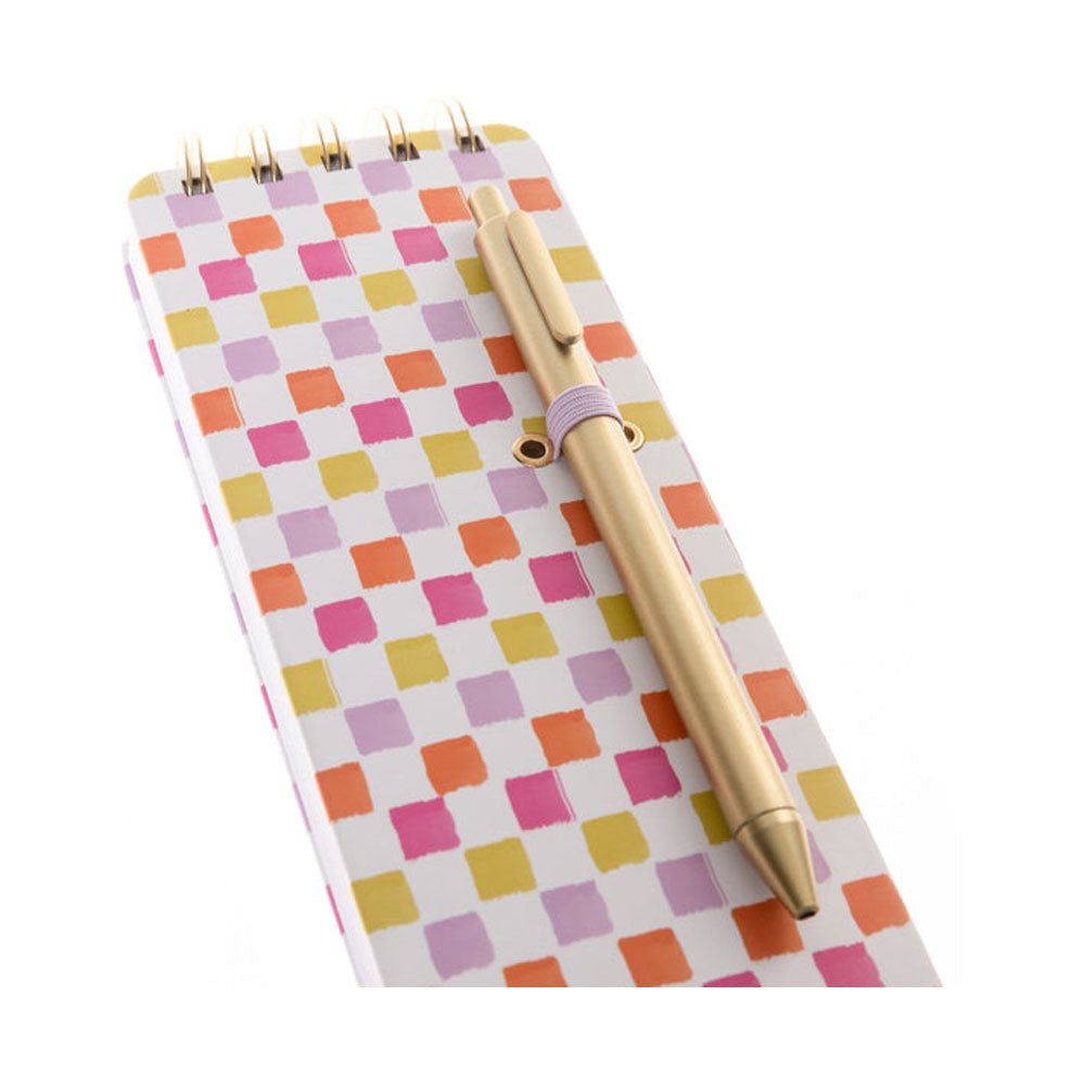 Reporter Notepad with Pen - Neon Check - Papergoods - shop_name