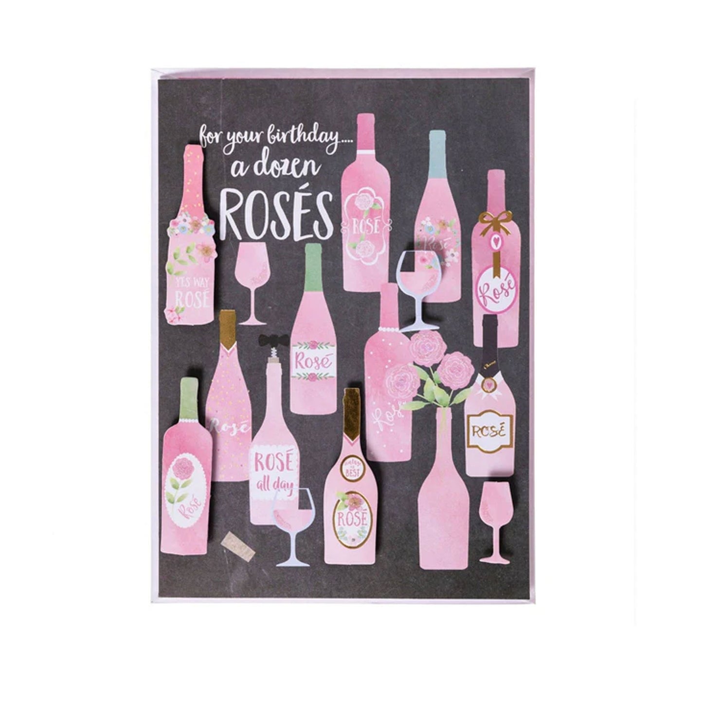Dozen Roses Birthday Handmade Card