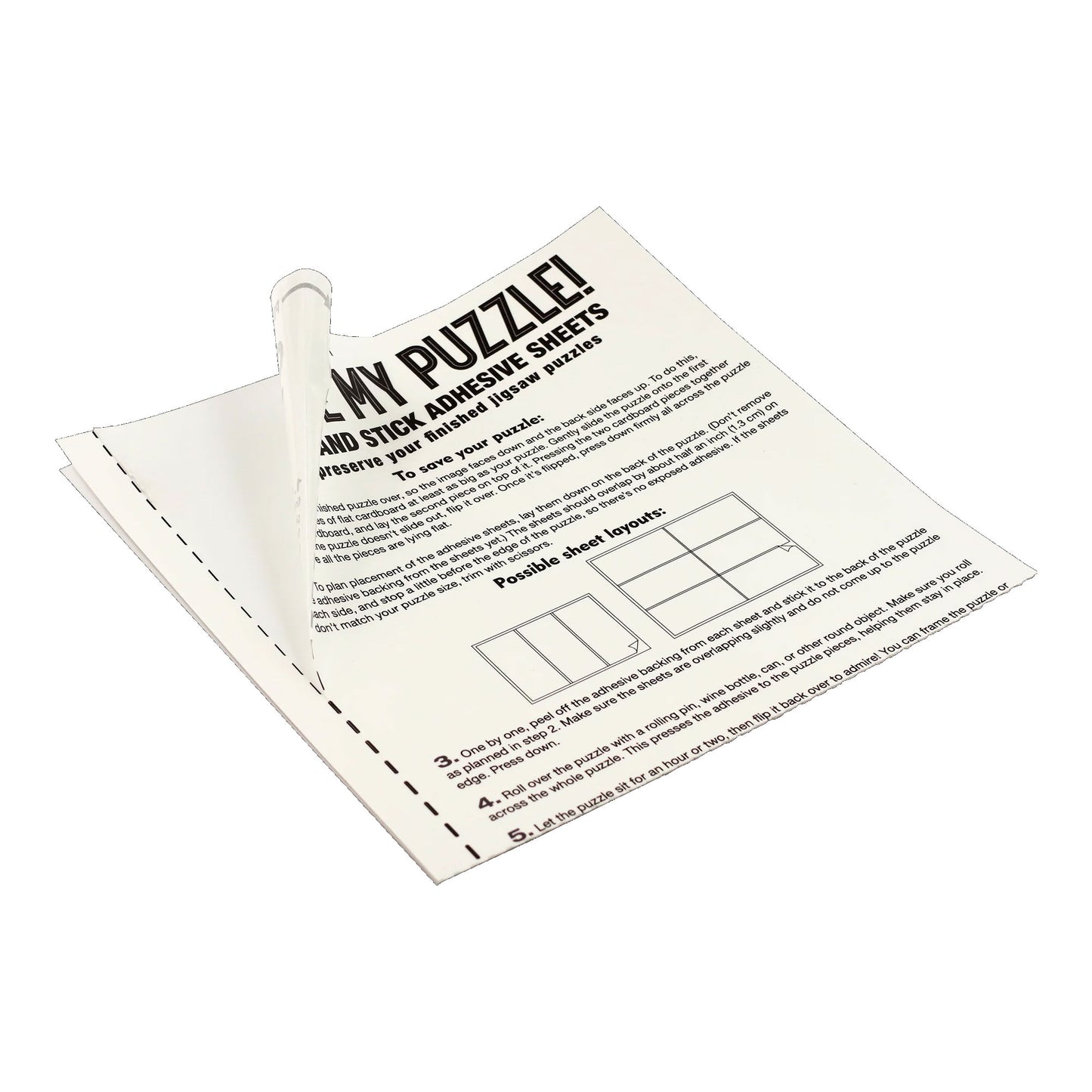 Save My Puzzle! Peel and Stick Adhesive Sheets