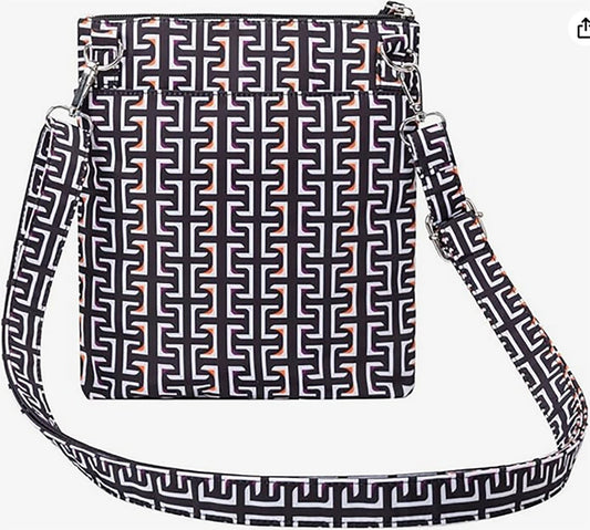 Side Slinger Crossbody Bag - Geometric Black & White - For Her - shop_name