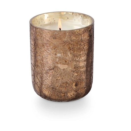 Small Boxed Crackle Glass Candle Woodfire - Candle - shop_name