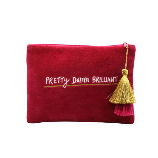 Small Talk Clutch 'I'm Pretty, Pretty Damn Brilliant' - For Her - shop_name