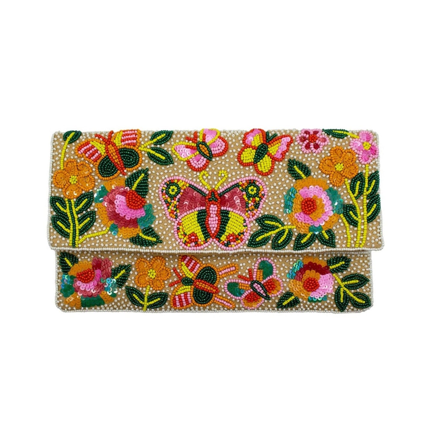 Spring Butterfly Beaded Clutch - For Her - shop_name