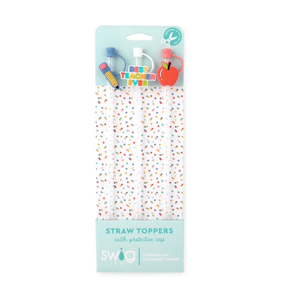 Straw Toppers Best Teacher - For Her - shop_name
