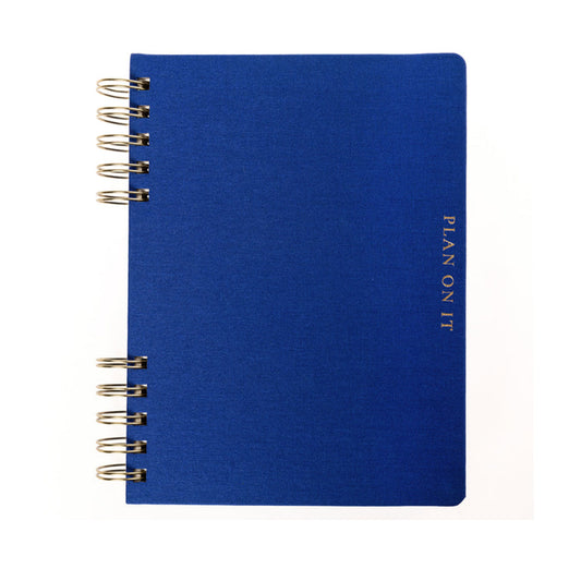 Cobalt Blue 6 x 8 Fabric-Covered Journal with Magnetic Bookmarks