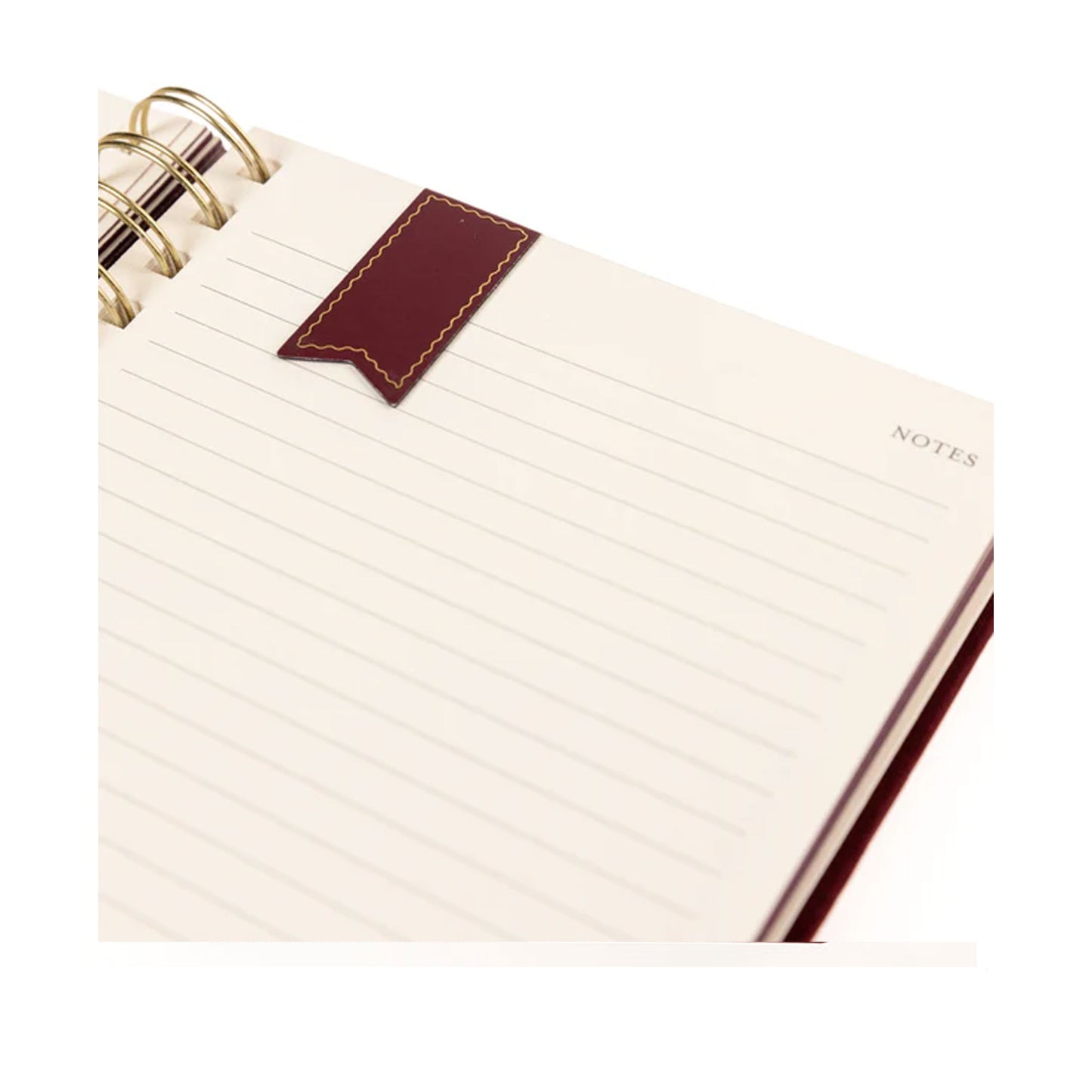 Plum Red 6 x 8 Fabric-Covered Journal with Magnetic Bookmarks