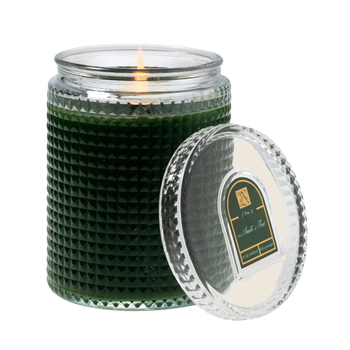 The smell of Tree textured Glass Candle 15oz - Candle - shop_name