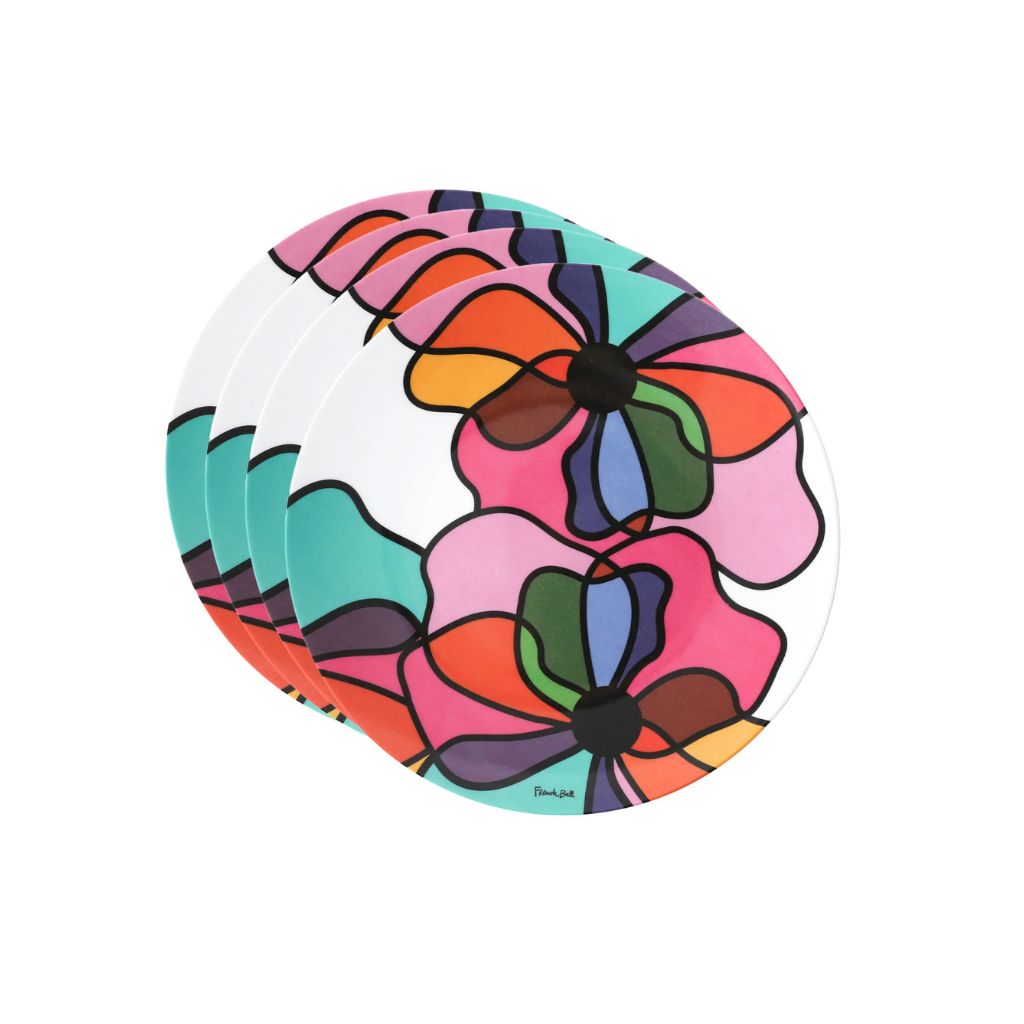 Transparent Pop 9" Salad Plate Gift Box Set of 4