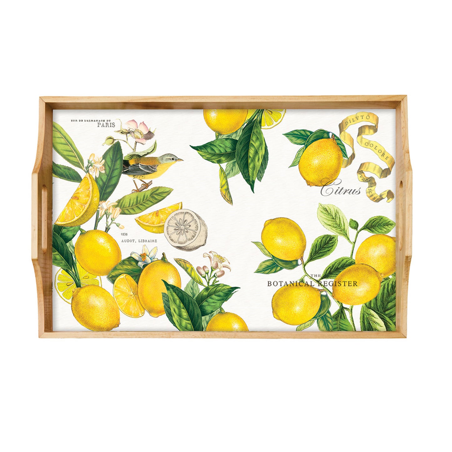 Lemon Basil Wood Tray