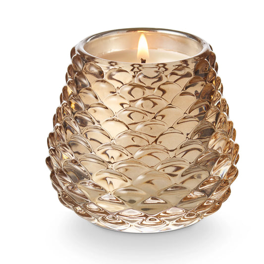 Woodfire Pinecone Glass Candle